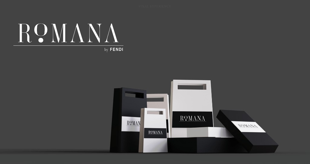 Romana by Fendi branding and packaging