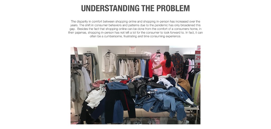 Understanding the problem — crowded retail store with disorganized clothing racks