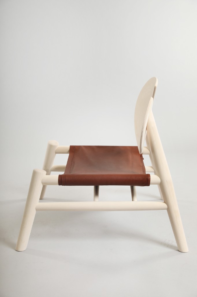 Side profile of The Spanish Lily lounge chair
